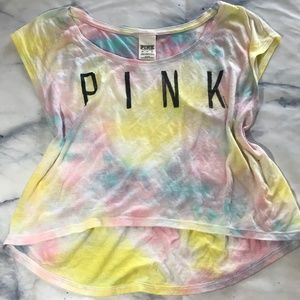 Victoria's Secret PINK Tie Dye Short Sleeve Tee